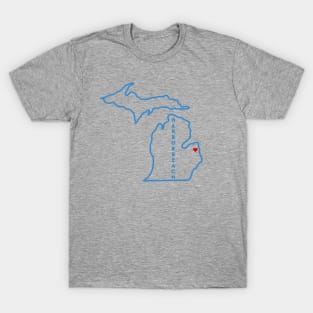 Harbor Beach MI Love (Blue) T-Shirt